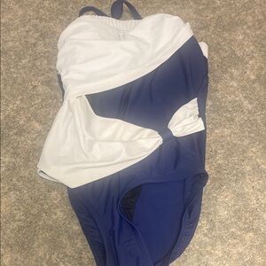 Dippin' Daisy's Blue and White One Piece Swimsuit